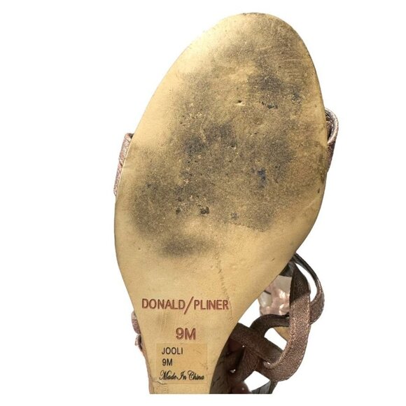 Donald J. Pliner Jooli Pink Metallic Sandals Size 9 - Picture 3 of 8